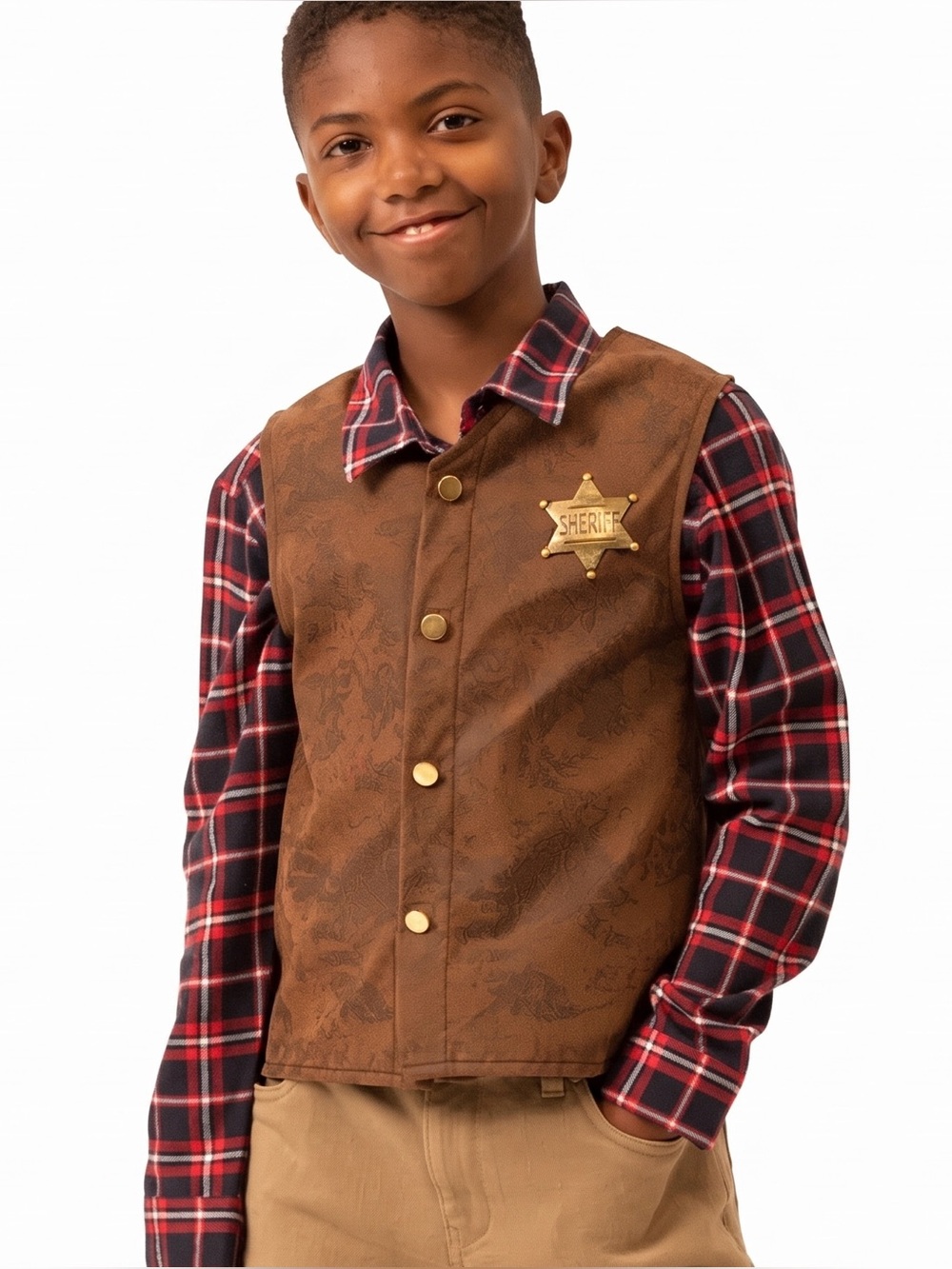 Western Sheriff Vest Child’s Costume Size Large XL Halloween Boys Girls NWT